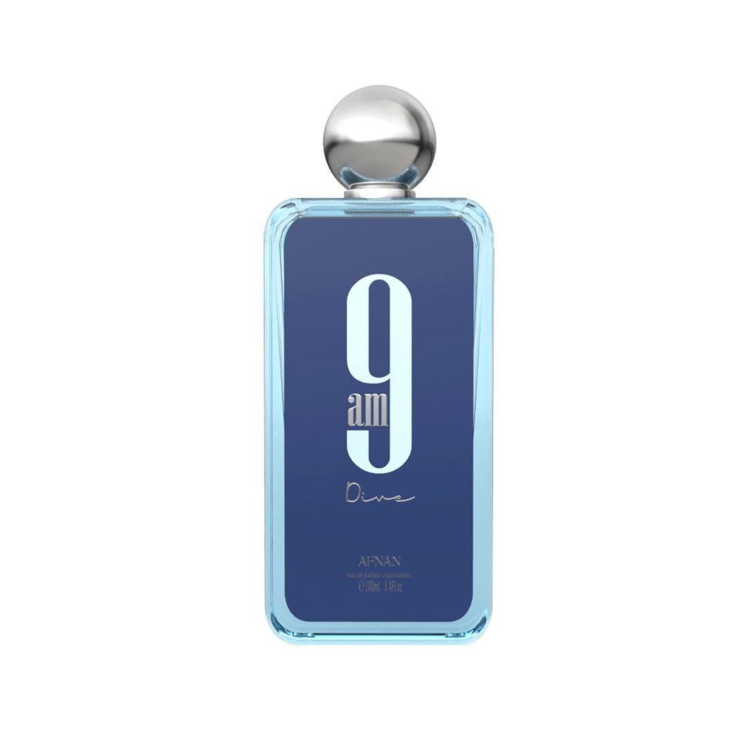 Afnan 9 AM Dive Unisex Eau De Parfum 3.4 Fl. Oz front view