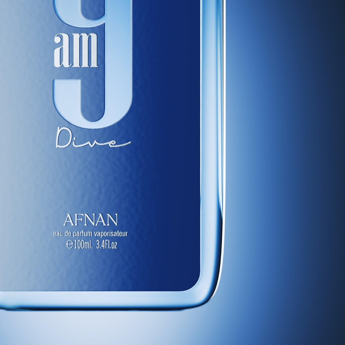 Afnan 9 AM Dive Unisex Eau De Parfum close-up of bottle
