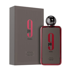 Afnan 9 PM Rebel Eau De Parfum packaging