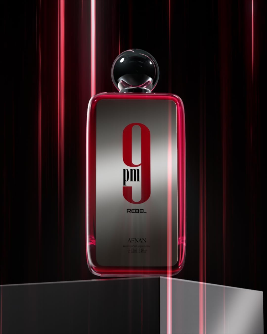 Afnan 9 PM Rebel scent notes displayed