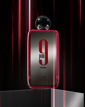 Afnan 9 PM Rebel scent notes displayed