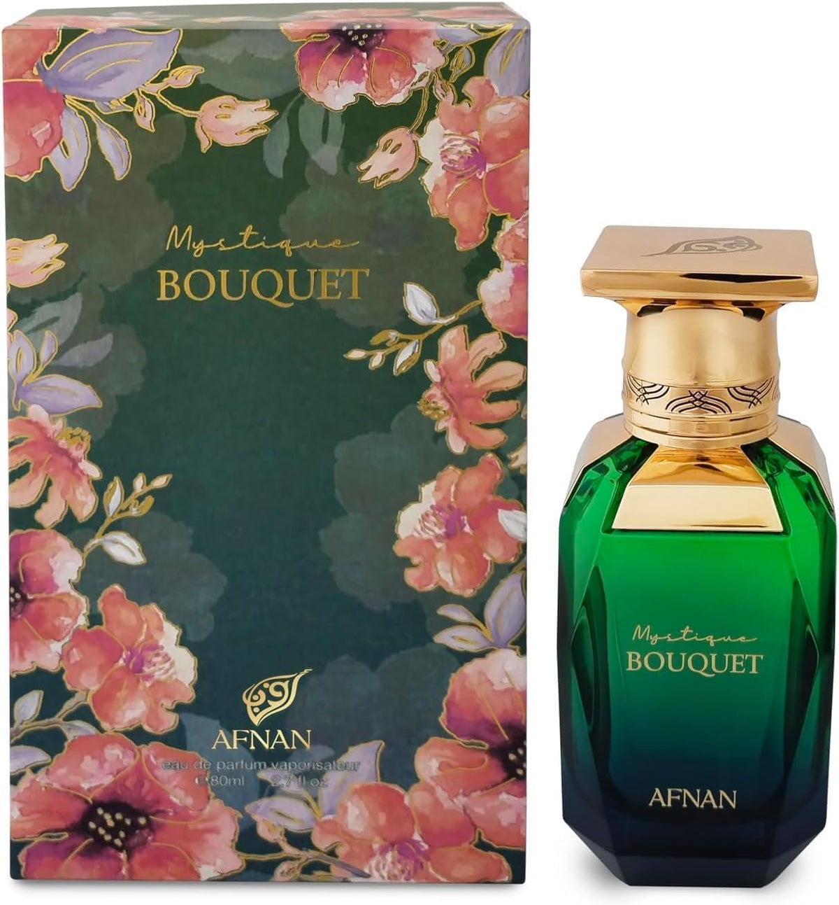 Afnan Mystique Bouquet Eau De Parfum packaging side view