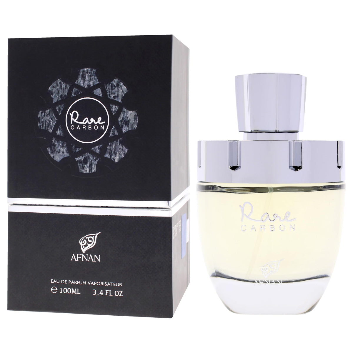 Afnan Rare Carbon Eau De Parfum bottle close-up