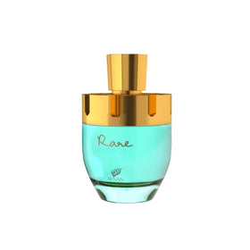 Afnan Rare Women's Eau De Parfum bottle with floral background
