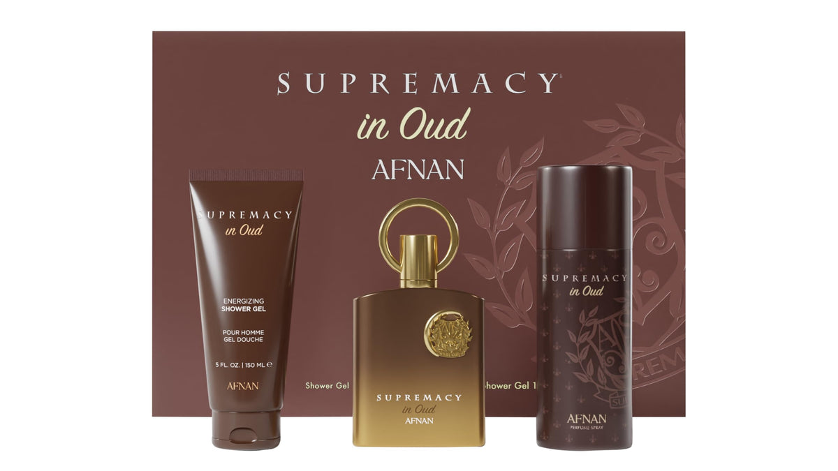 Afnan Supremacy in Oud Gift Set including Extrait De Parfum and deodorant