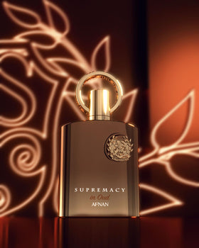 Afnan Supremacy in Oud shower gel and deodorant side view