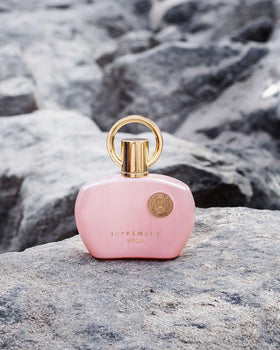 Afnan Supremacy Pink Eau De Parfum bottle cap close-up
