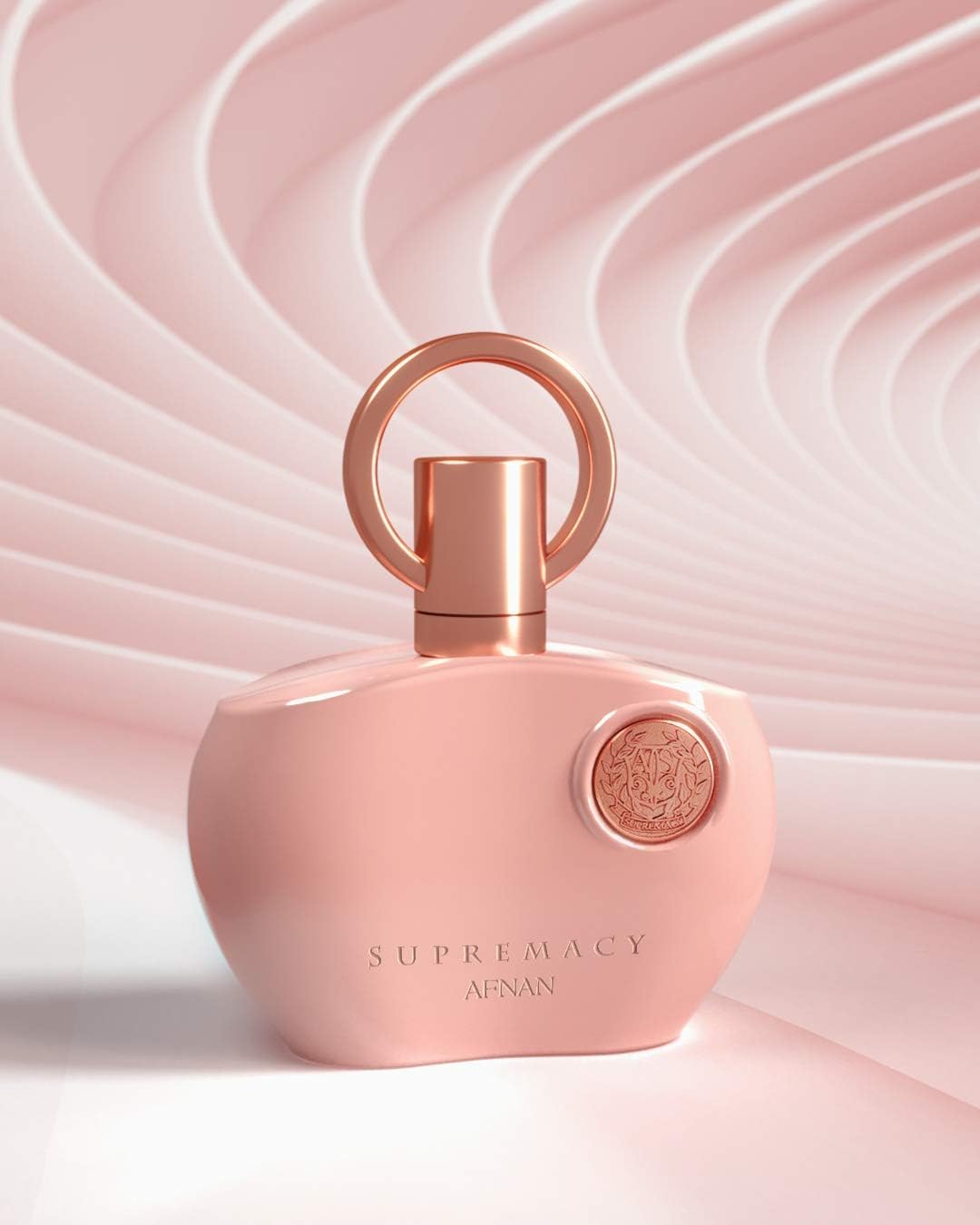 Afnan Supremacy Pink Eau De Parfum on vanity table