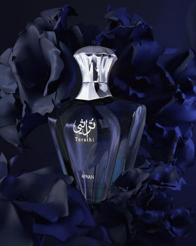Afnan Turathi Blue Eau de Parfum Spray for Men close-up of bottle