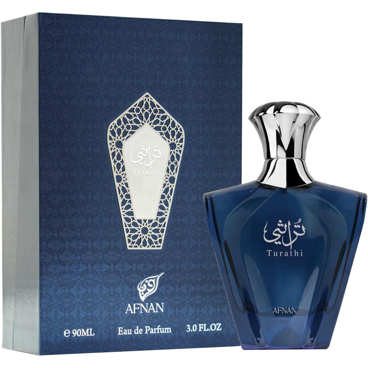 Afnan Turathi Blue Eau de Parfum Spray for Men packaging