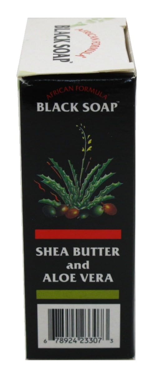 African Formula Black Soap 3.5 oz bar close-up showing texture