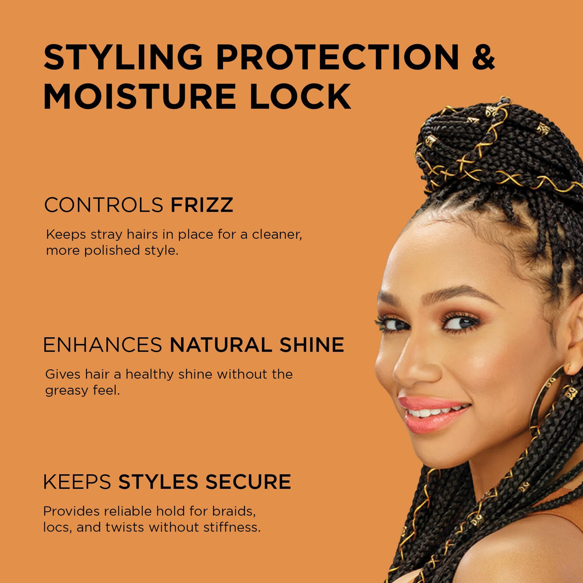 African Pride Black Castor Miracle Extra Hold Gel 8oz side view