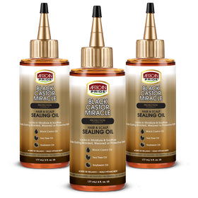 African Pride Black Castor Miracle Hair Oil 6oz front view