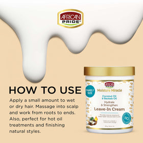 African Pride Moisture Miracle Leave-In Cream 18 Oz back view