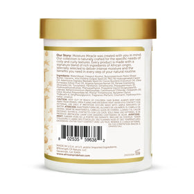 African Pride Moisture Miracle Leave-In Cream 18 Oz on a bathroom shelf