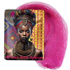 AFRIKI African Net Sponge front view in camel colour