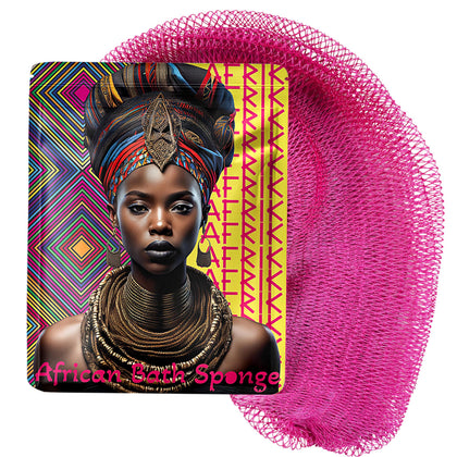 AFRIKI African Net Sponge front view in camel colour