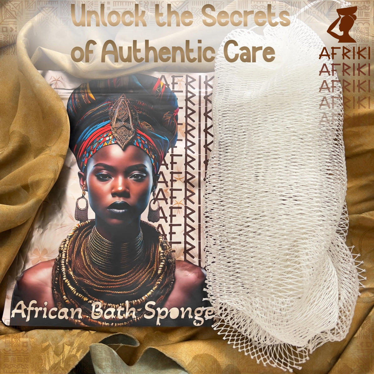 AFRIKI African Net Sponge in a shower setting
