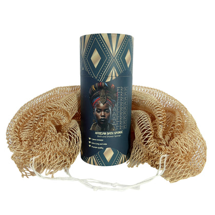 AFRIKI African Net Sponge in champagne gold front view