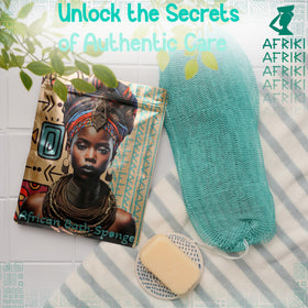 AFRIKI African Net Sponge in use during a shower