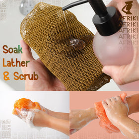 AFRIKI African Net Sponge with packaging details
