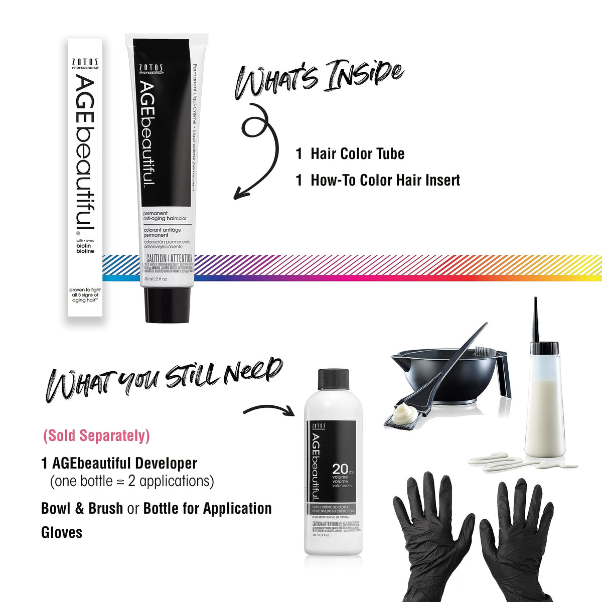 AGE beautiful 7NRG hair dye showing colour swatch