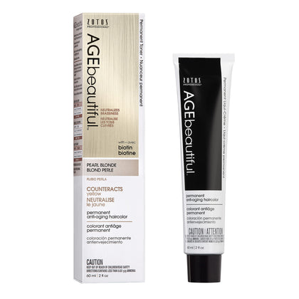 AGE beautiful Pearl Blonde Hair Dye front view with packaging