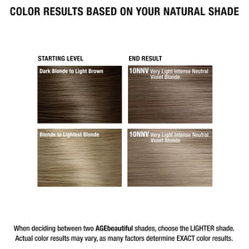 AGE beautiful Permanent Hair Dye 10NNV shade display