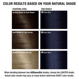 AGE beautiful Permanent Hair Dye 4B Dark Blue colour swatch