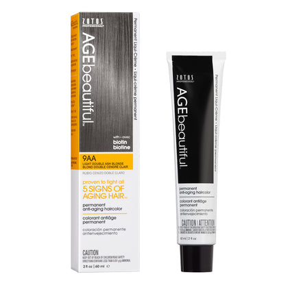 AGE beautiful Permanent Hair Dye 9AA Light Double Ash Blonde packaging front view