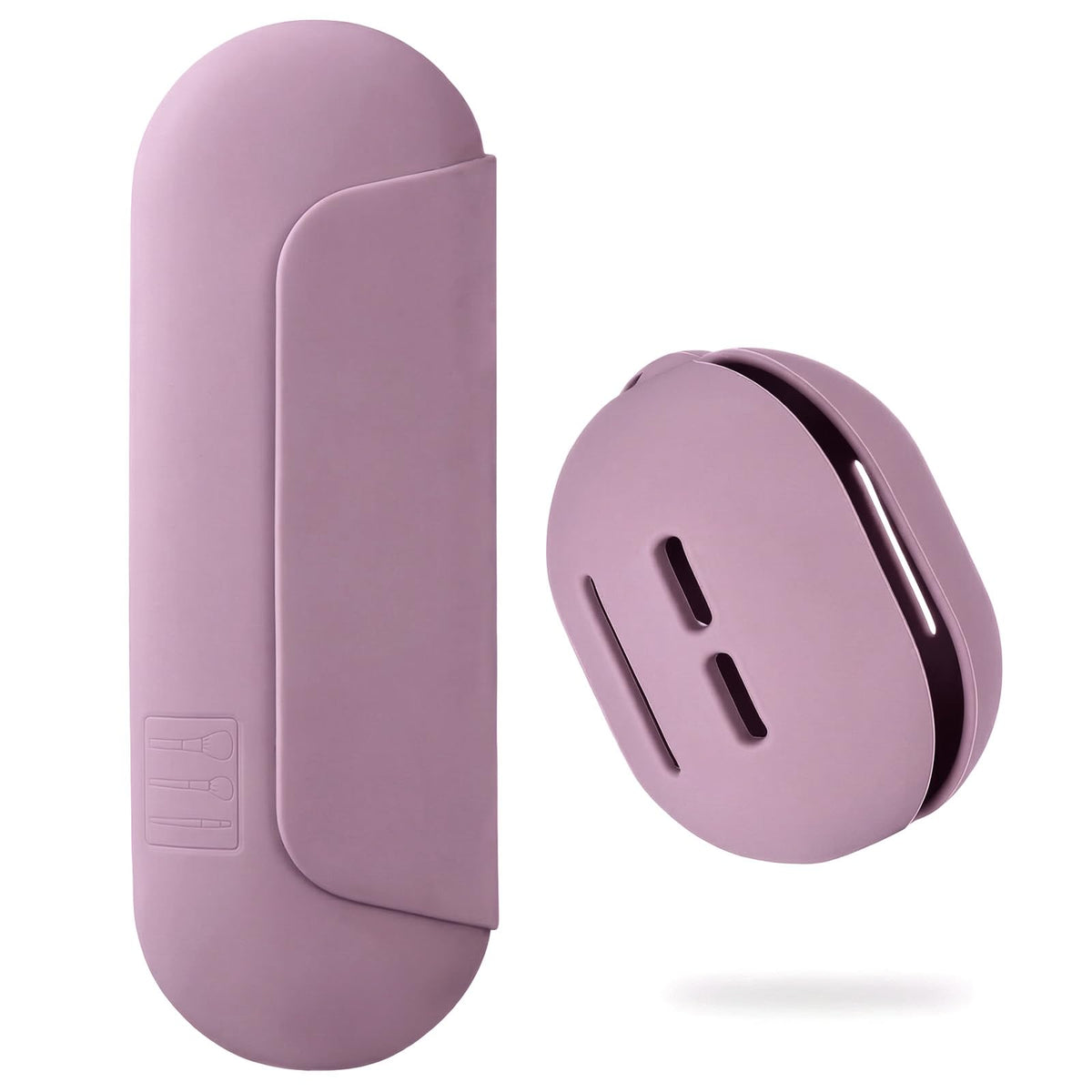 AGIKET 2 IN 1 Silicone Makeup Brush Holder front view