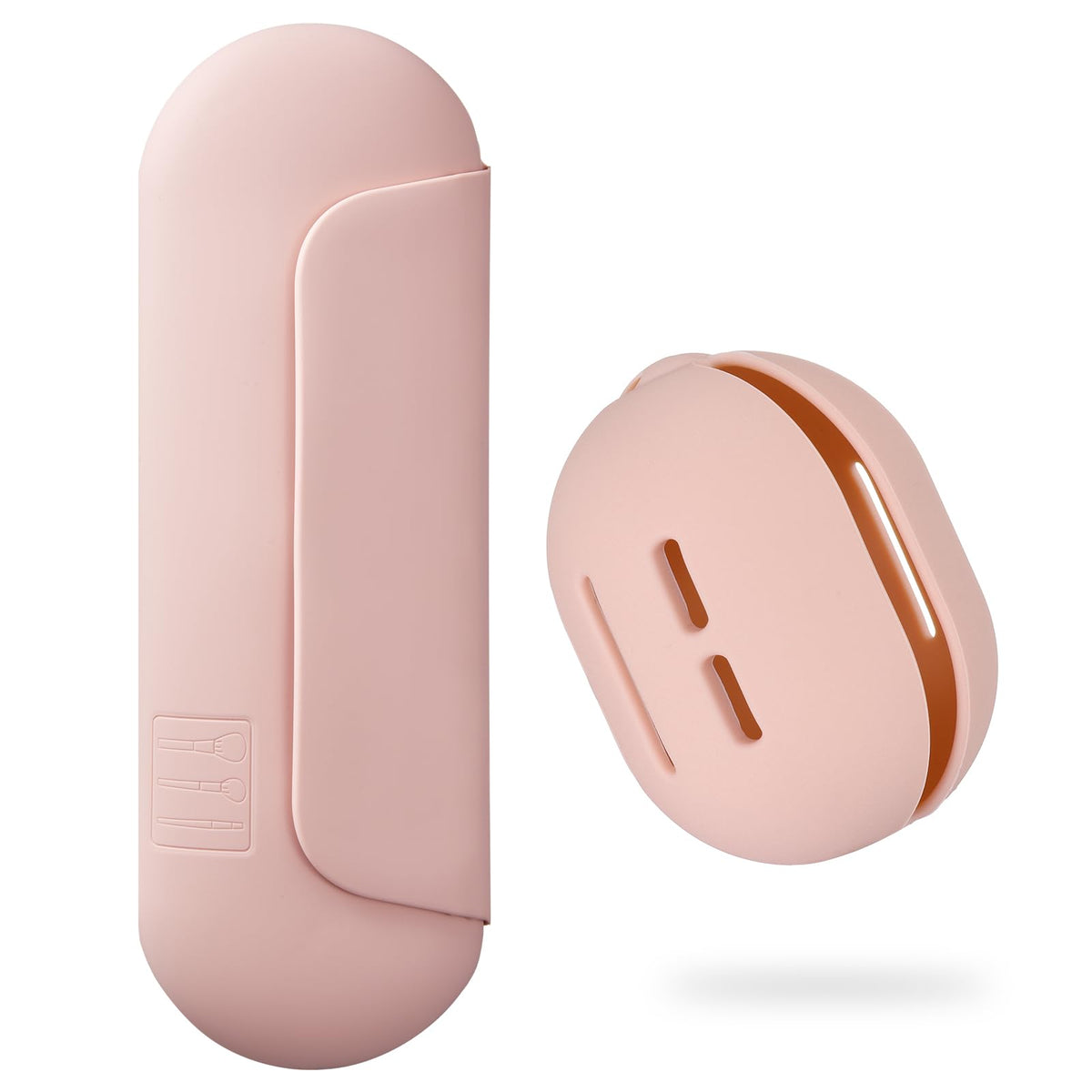 AGIKET silicone makeup brush holder front view in pink