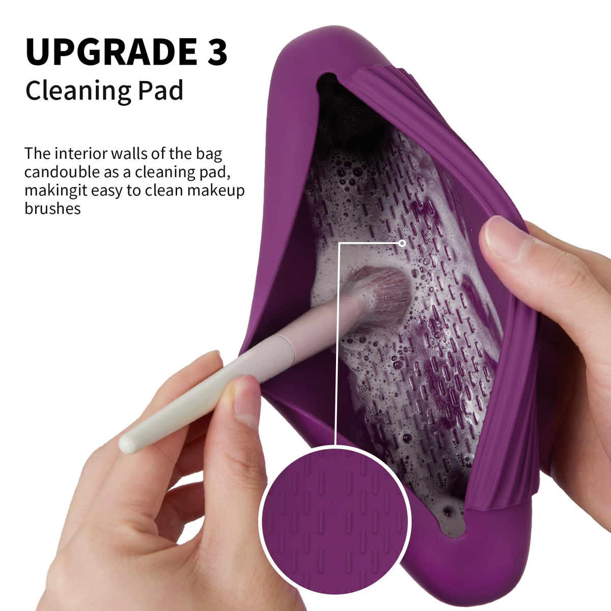 AGIKET Silicone Makeup Brush Holder in travel bag
