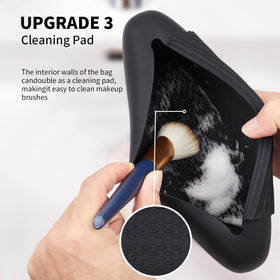 AGIKET silicone makeup brush holder in travel bag