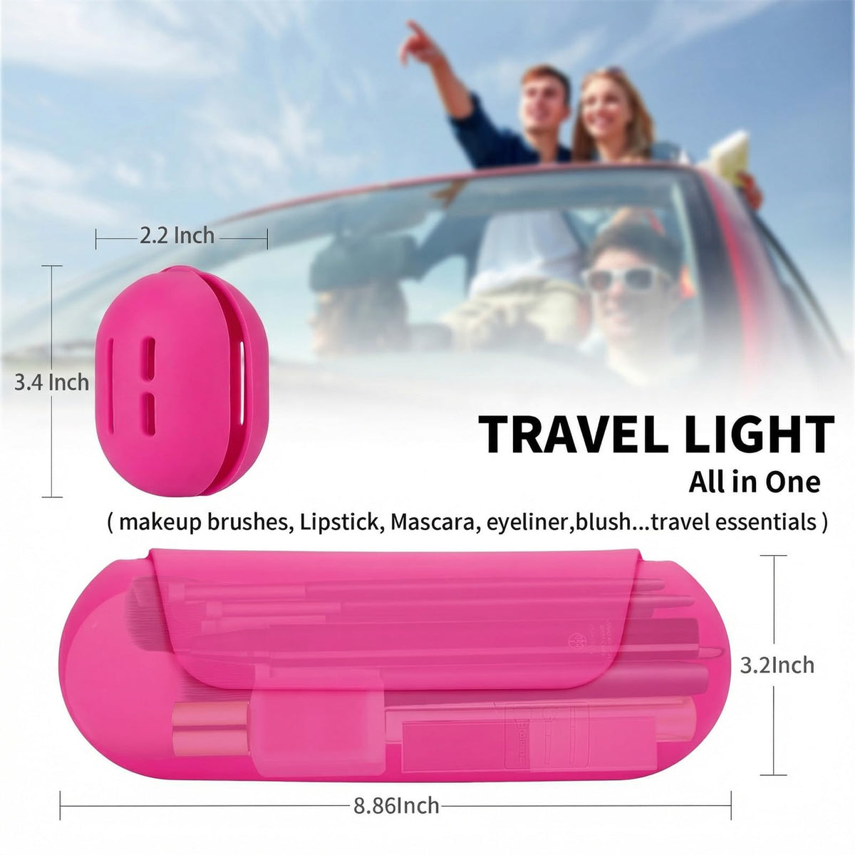 AGIKET silicone makeup brush holder on a vanity