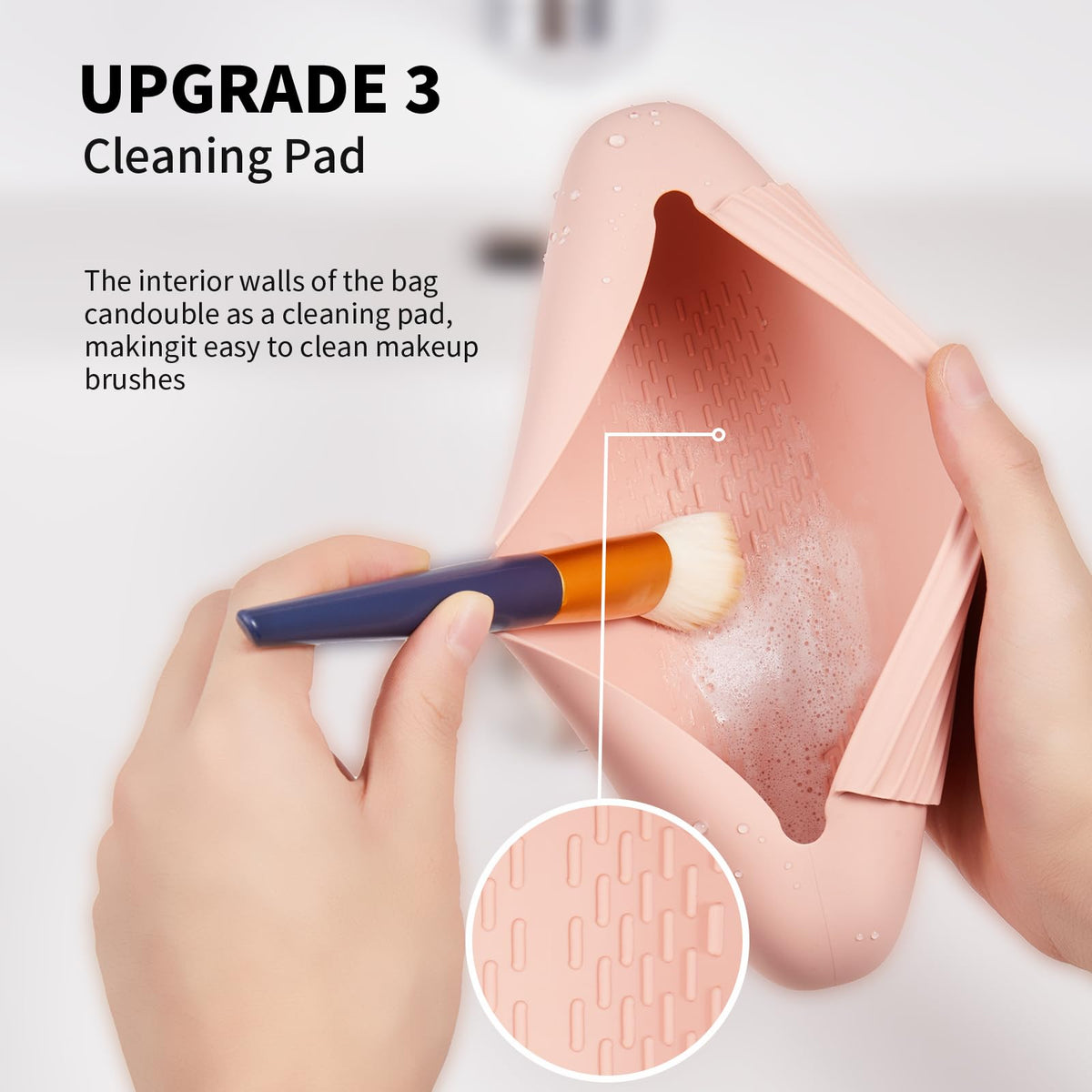 AGIKET silicone makeup brush holder side view