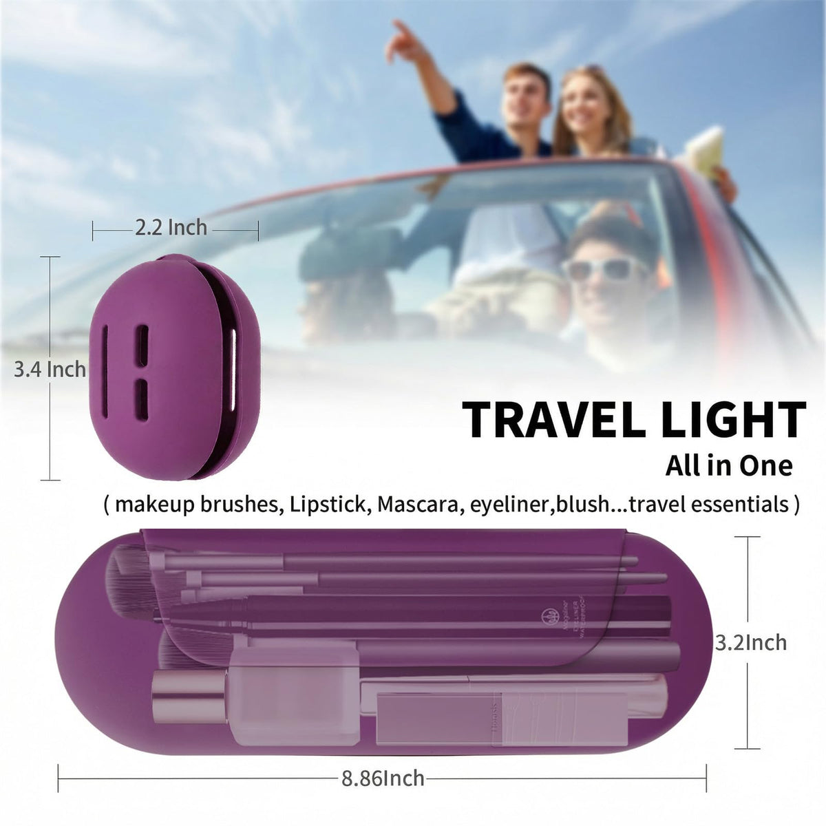 AGIKET Silicone Makeup Brush Holder top view