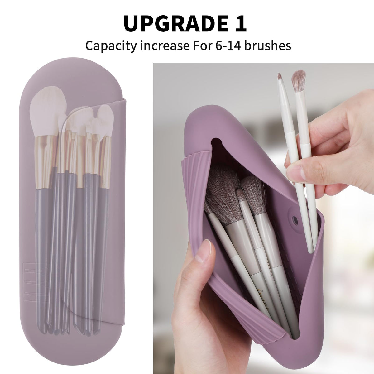AGIKET Silicone Makeup Brush Holder with beauty sponge