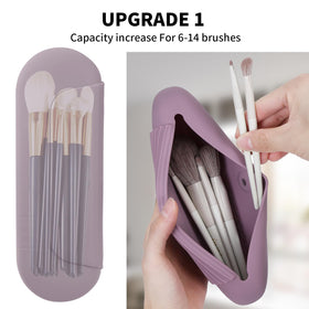 AGIKET Silicone Makeup Brush Holder with beauty sponge