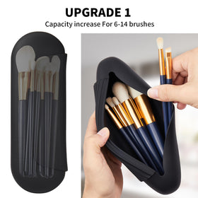 AGIKET silicone makeup brush holder with brushes inside