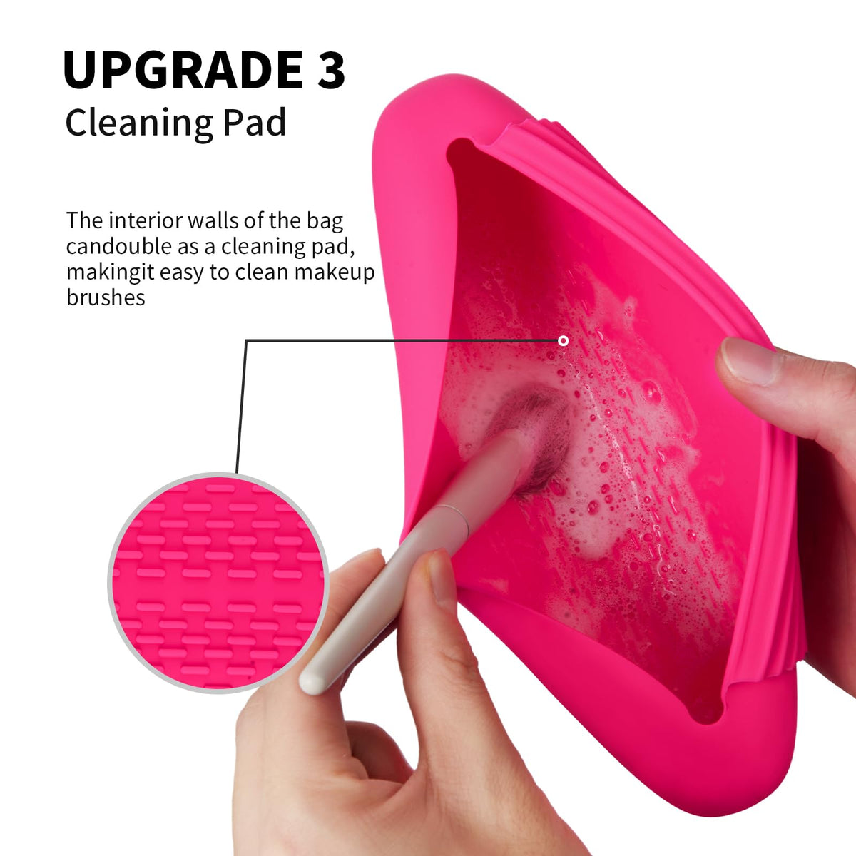 AGIKET silicone makeup brush holder with sponge case