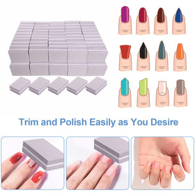 AhaTopia Nail Buffers 100 Pack showing 100/180 grit sides