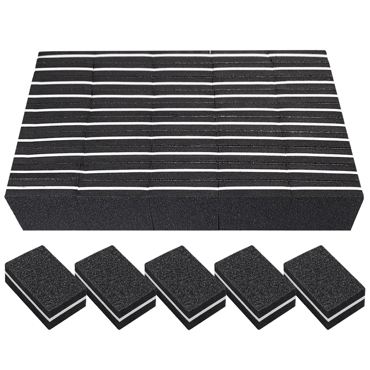 AhaTopia Nail Buffers 50 Pack front view with packaging