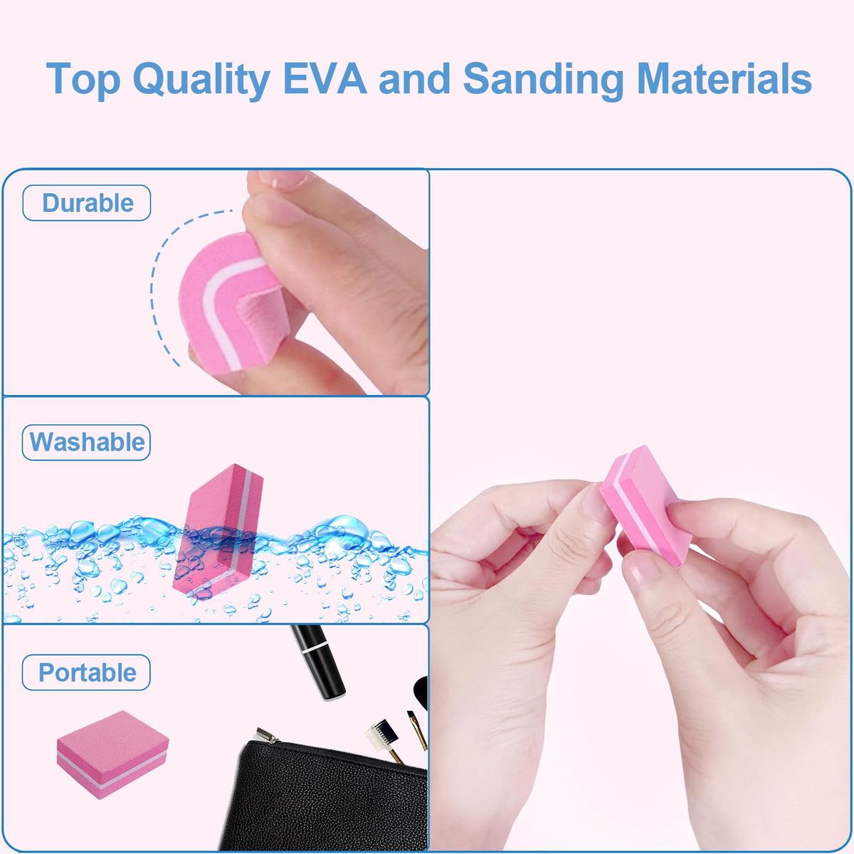 AhaTopia Nail Buffers arranged neatly in a box
