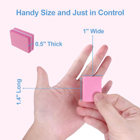 AhaTopia Nail Buffers with packaging dimensions displayed