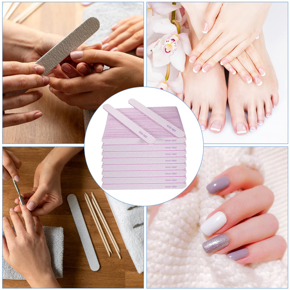AhaTopia Nail File in use during manicure