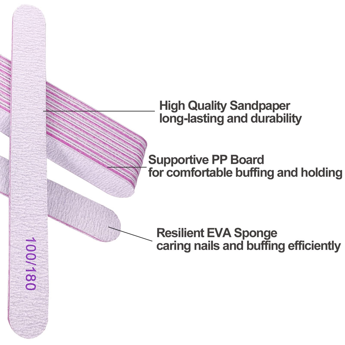 AhaTopia Nail File Set showing multiple files stacked