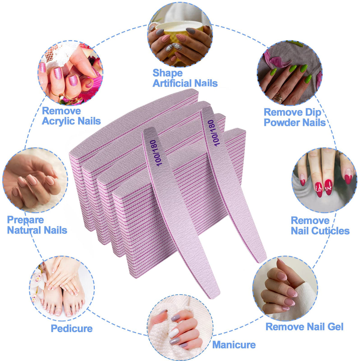 AhaTopia nail files packaging with product details