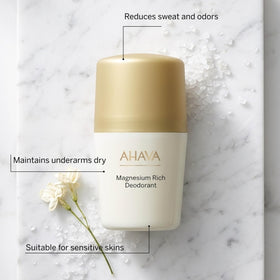 AHAVA deodorant application on skin