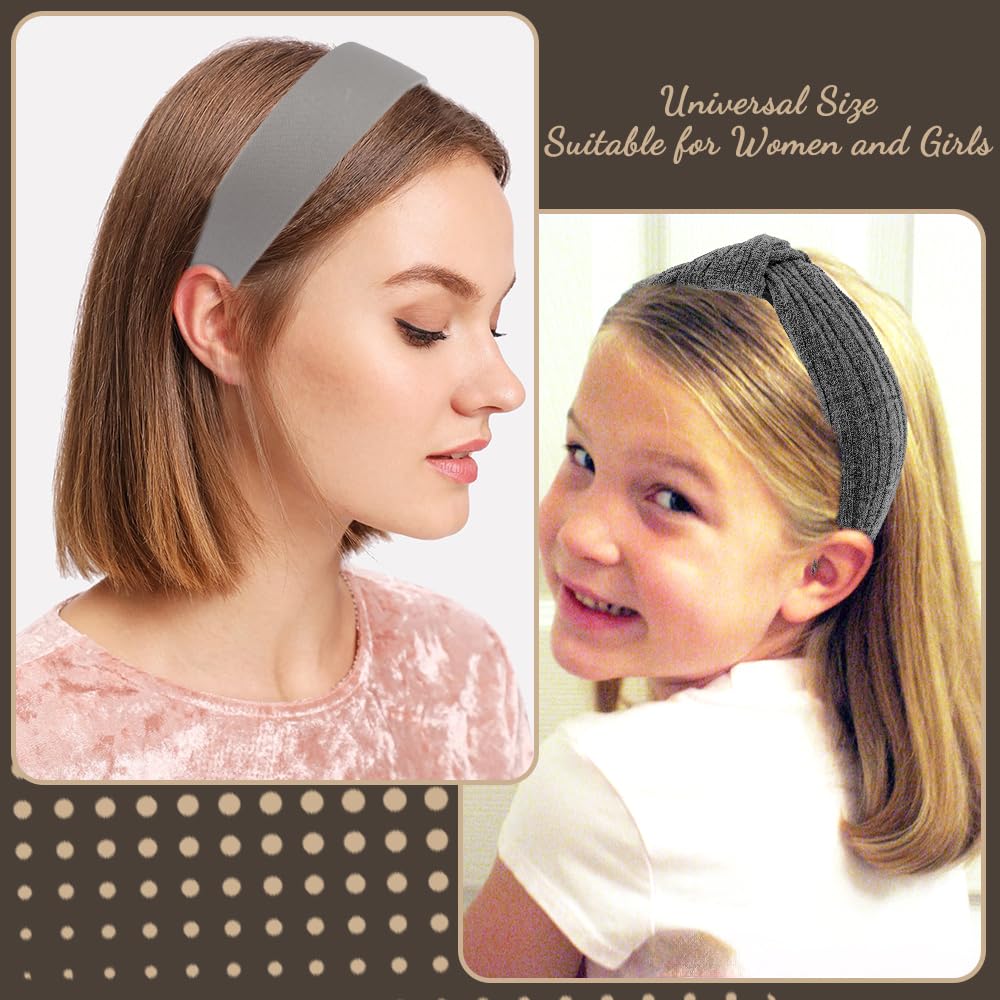 AHONEY knotted headband in grey silver